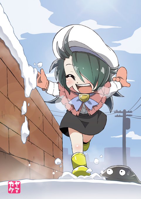 雪に喜ぶシュラ子ちゃん!
#レッツゴー怪奇組 