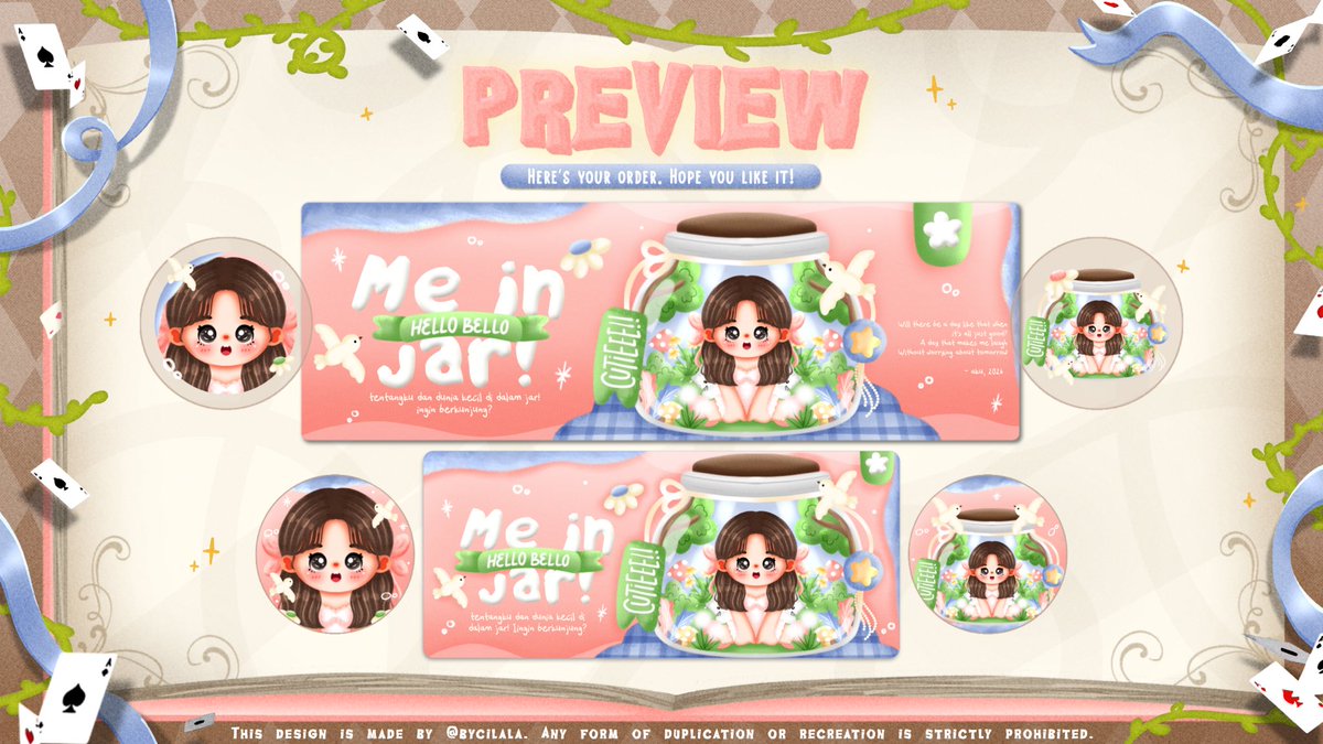 bycilala's tweet image. 𖦹  ៸ 🪸 𖠗  help rt? thank you! 𓈄᳸ . . ⊹  

... ◎ ⋮⋮ ding —dOng 🦭⭐️ ▷˚ ˖ ࣪ ִlaman 𝑲𝒐𝒃𝒂𝒎𝒍𝒂𝒏𝒅 membawa beberapa Ready Stock Bundle ‘Me in Jar’ 🎡🌸 bisa sung dijemput ♡ 🏰☘️ 𓂋 ៶៲៸ ⊹ ₊  」

💌 ── ꒰  IDR 45.000  ꒱ 𓈈 ¨ 
⣠ ♡︭  #zonauang   ⌢ ⊹