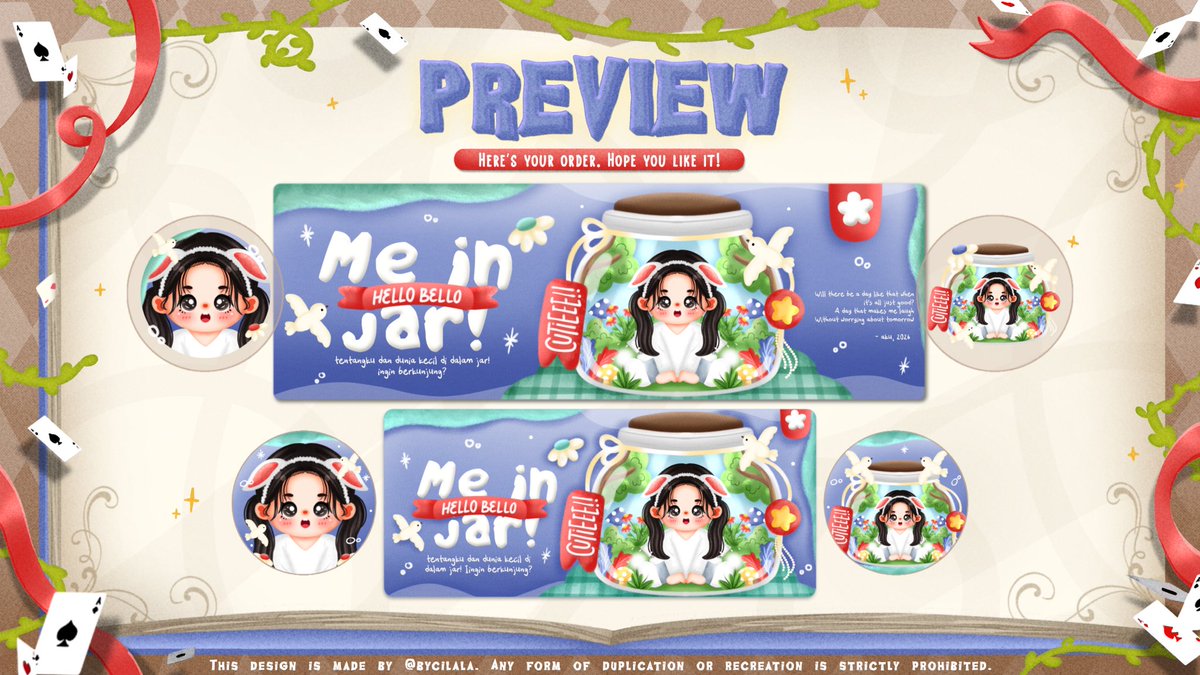 bycilala's tweet image. 𖦹  ៸ 🪸 𖠗  help rt? thank you! 𓈄᳸ . . ⊹  

... ◎ ⋮⋮ ding —dOng 🦭⭐️ ▷˚ ˖ ࣪ ִlaman 𝑲𝒐𝒃𝒂𝒎𝒍𝒂𝒏𝒅 membawa beberapa Ready Stock Bundle ‘Me in Jar’ 🎡🌸 bisa sung dijemput ♡ 🏰☘️ 𓂋 ៶៲៸ ⊹ ₊  」

💌 ── ꒰  IDR 45.000  ꒱ 𓈈 ¨ 
⣠ ♡︭  #zonauang   ⌢ ⊹