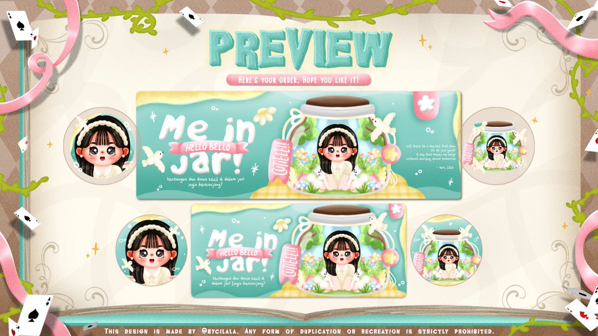 bycilala's tweet image. 𖦹  ៸ 🪸 𖠗  help rt? thank you! 𓈄᳸ . . ⊹  

... ◎ ⋮⋮ ding —dOng 🦭⭐️ ▷˚ ˖ ࣪ ִlaman 𝑲𝒐𝒃𝒂𝒎𝒍𝒂𝒏𝒅 membawa beberapa Ready Stock Bundle ‘Me in Jar’ 🎡🌸 bisa sung dijemput ♡ 🏰☘️ 𓂋 ៶៲៸ ⊹ ₊  」

💌 ── ꒰  IDR 45.000  ꒱ 𓈈 ¨ 
⣠ ♡︭  #zonauang   ⌢ ⊹