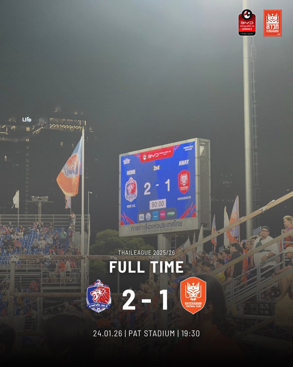 Full time :

Port 2-1 Ratchaburi

#Thaileague #PORTvRBFC #RatchaburiDay