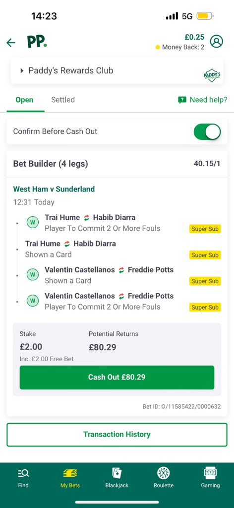 JordanS21454856's tweet photo. @YellowCardKing_ Not bad for free bet https://t.co/xZENV1mVJ2