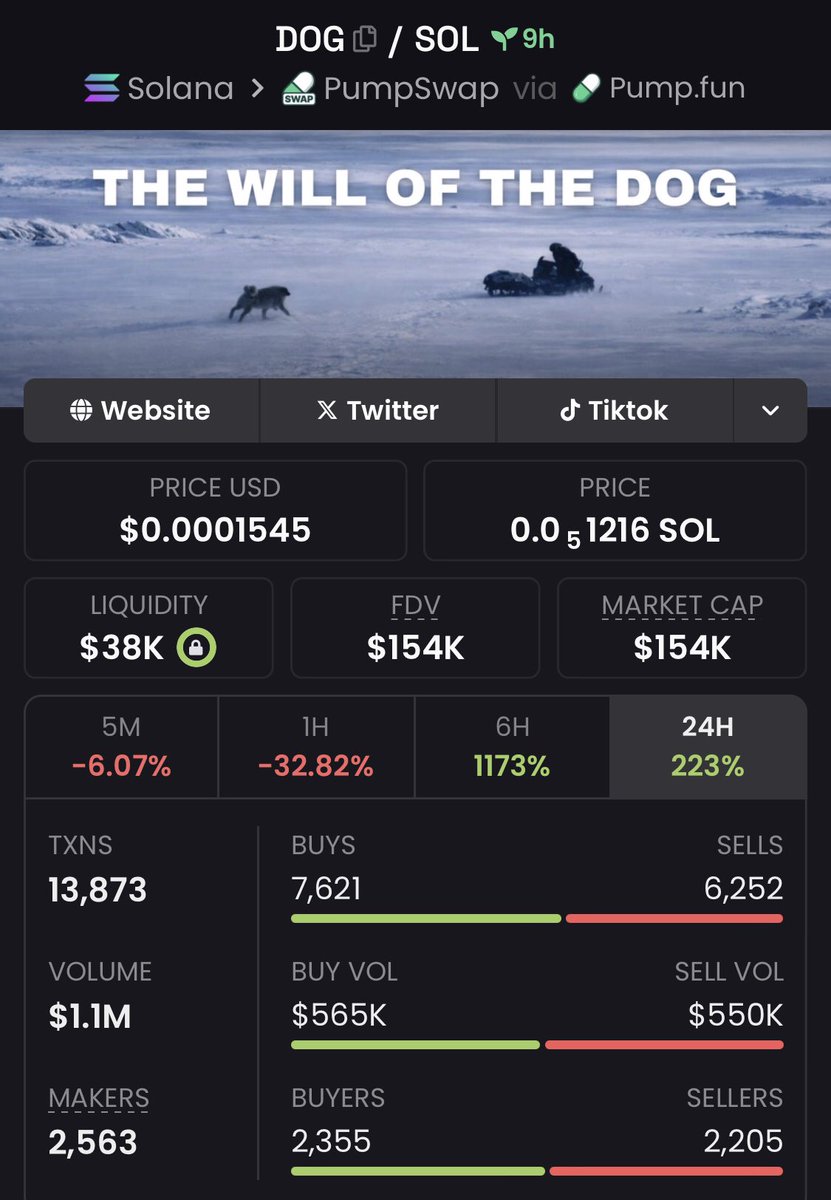 Bought $DOG at $154K Mcap Via my Premium TG Ca:  CWpJnPzkPjnRWKt5NJbGif5i6wvxvSKt3B1GP2JLpump #dog #Crypto #memecoin  #Trading #solana #CryptoCommunity #DeFi