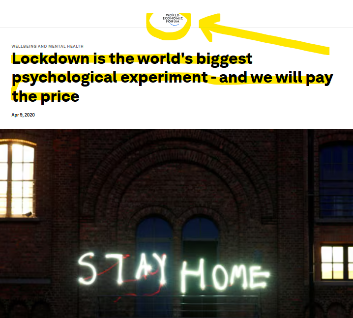 Erinni15's tweet photo. #Lockdown is the world's biggest psychological experiment - and we will pay the price
#Lockdow Si tratta probabilmente del più grande esperimento psicologico mai condotto.
#covid #covid19 #coronavirus #wef
https://t.co/vi1rDKf0iO https://t.co/HLqvkWXILY