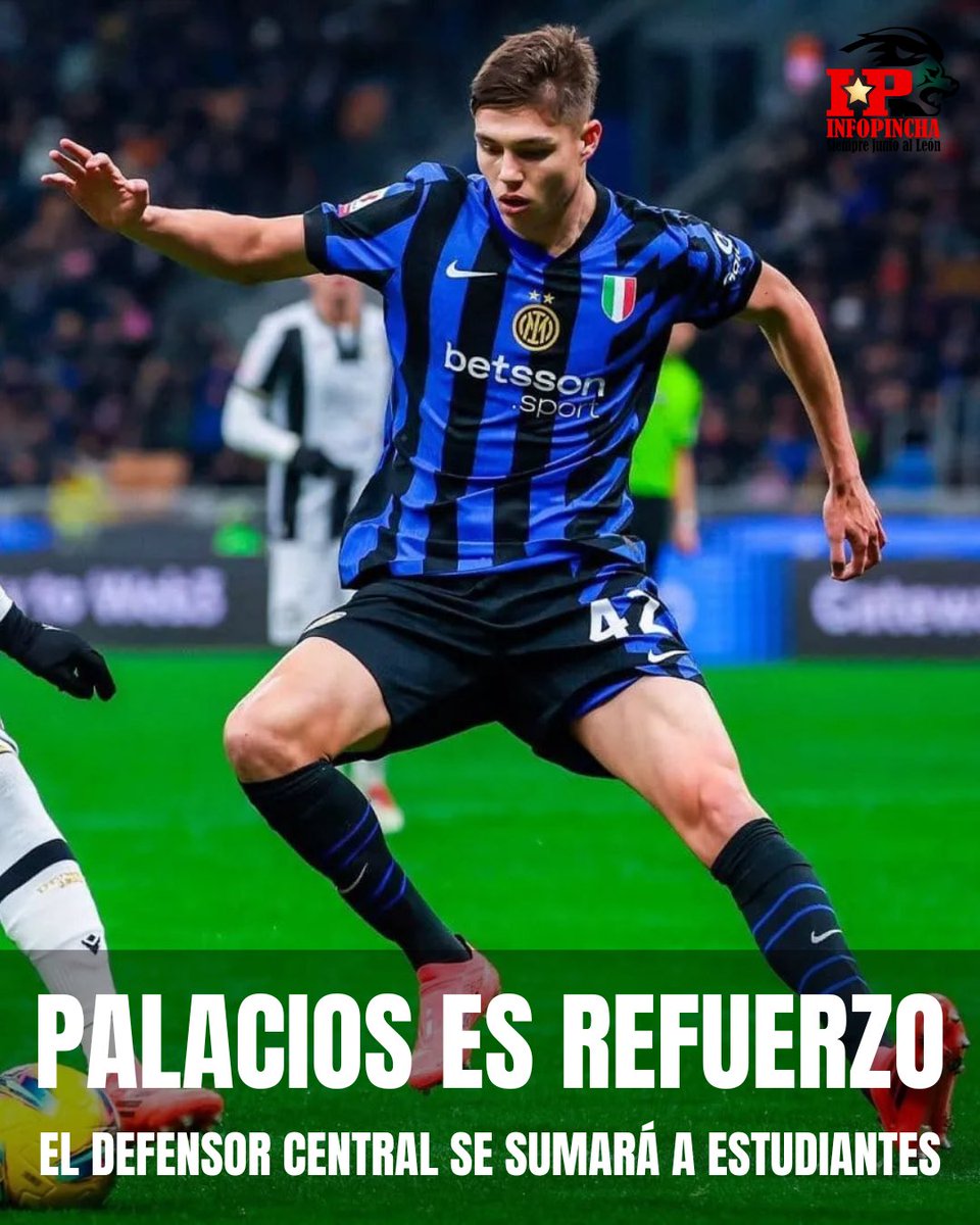 #EDLP ✅ ¡NUEVO REFUERZO!

⚽️ Tomás Palacios, defensor central de 22 años, llegará a Estudiantes a préstamo por un año con opción de compra, proveniente del Inter de Milán.

#SiempreJuntoAlLeón 🇦🇹
