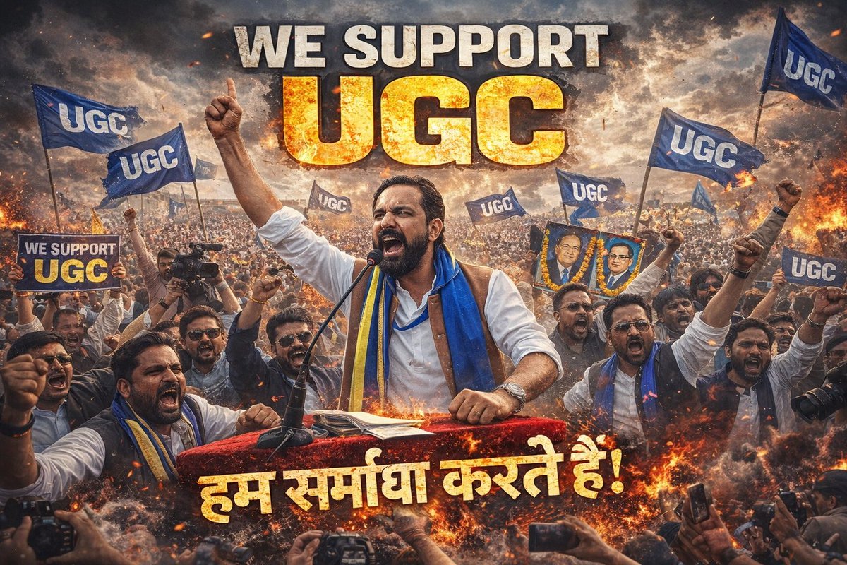 हम UGC एक्ट का ओबीसी एससी एसटी छात्रों के न्याय के लिये समर्थन करते हैं।
#We_Support_UGC