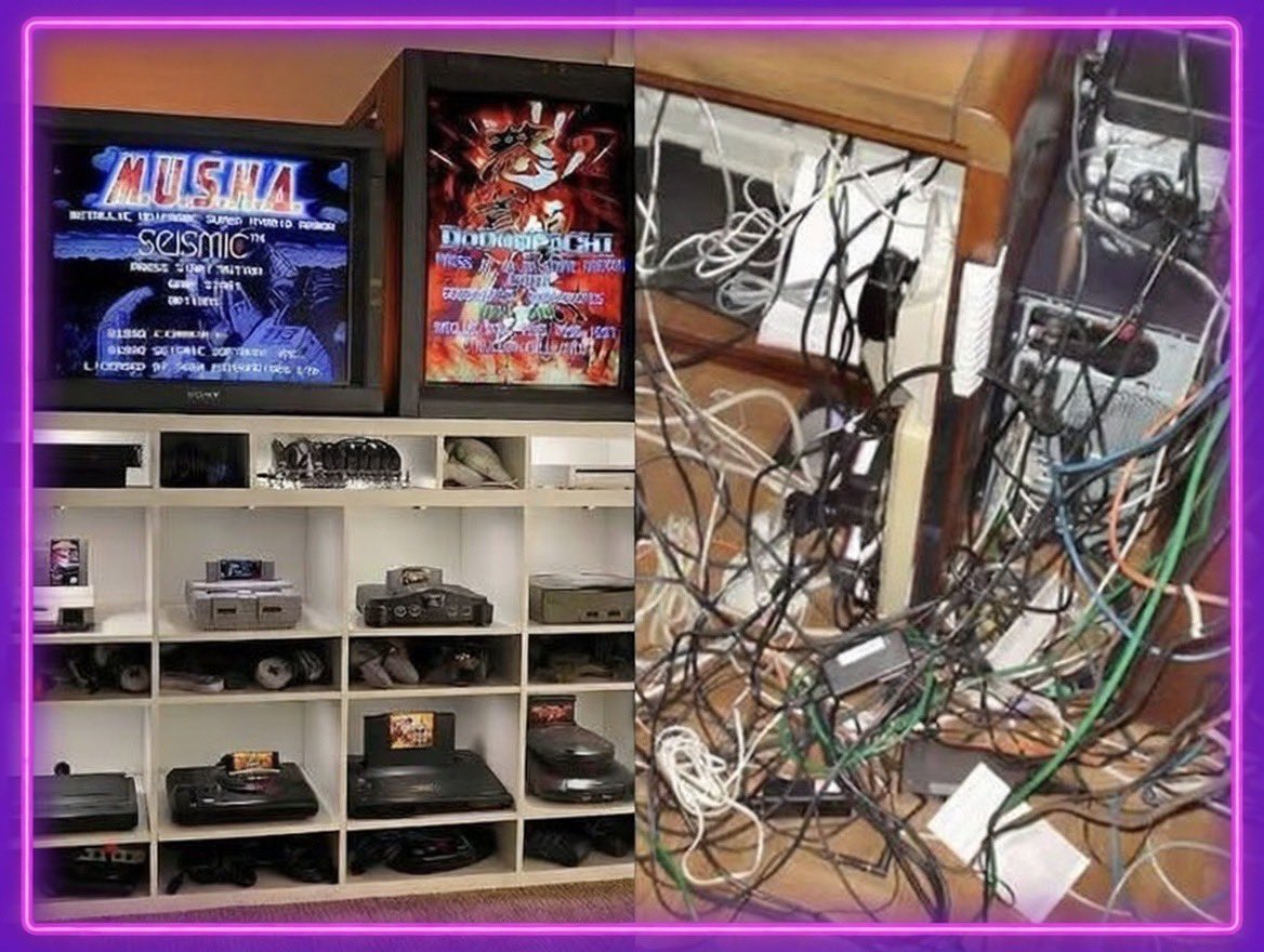 furiusVega's tweet image. 🌈 Cuando enseñáis vuestra colección de consolas y todo es tan bonito …..

💩 … Pero por detrás sabéis que lo tenéis hecho una mierder.

♥️ Darle al me gusta si lo tenéis colocado y bien ordenado.

#Videojuegos #Videoconsolas