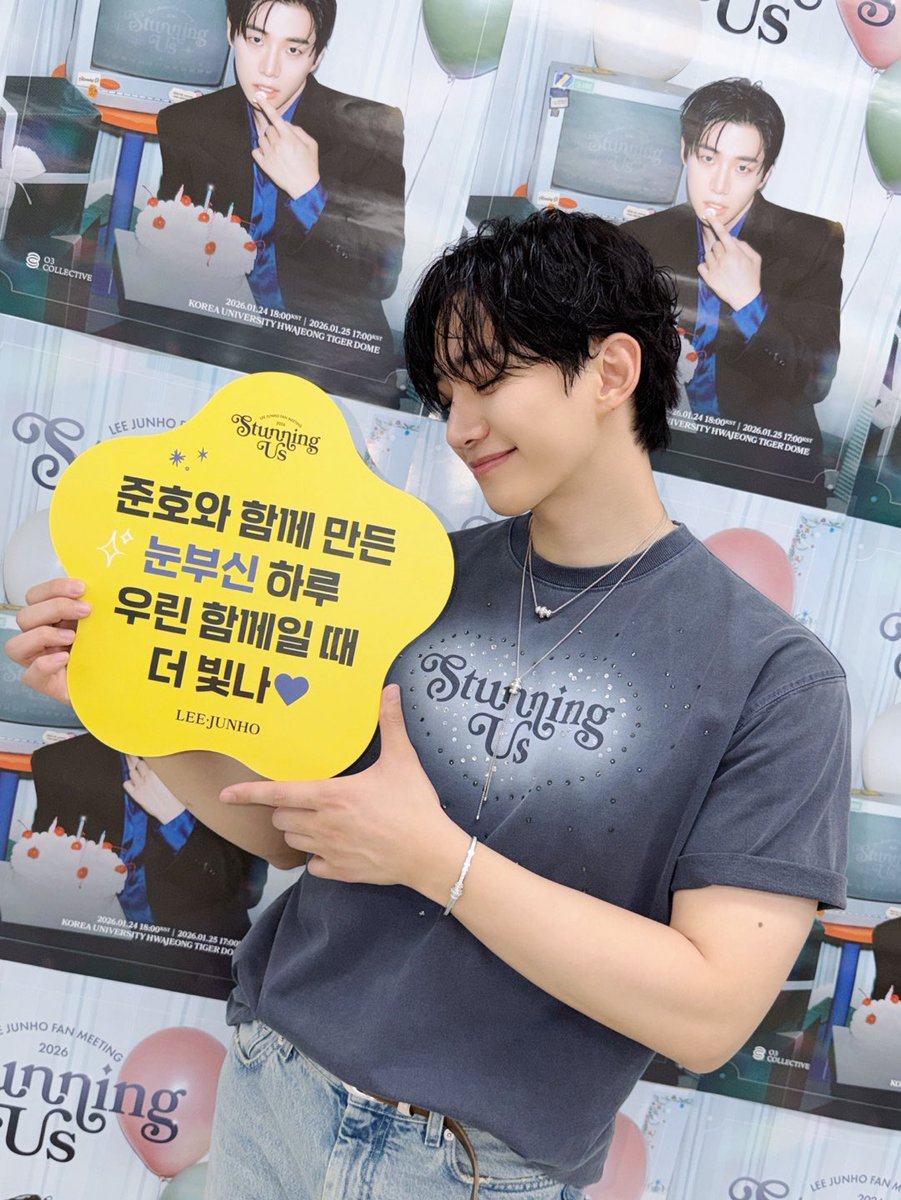 2026 LEE JUNHO FAN MEETING
<STUNNING US> DAY 1

함께여서 더 빛난 우리의 첫날
내일 또 보자👋

#이준호 #LEEJUNHO
#STUNNINGUS
#2026_LEEJUNHO_FANMEETING
#O3Collective