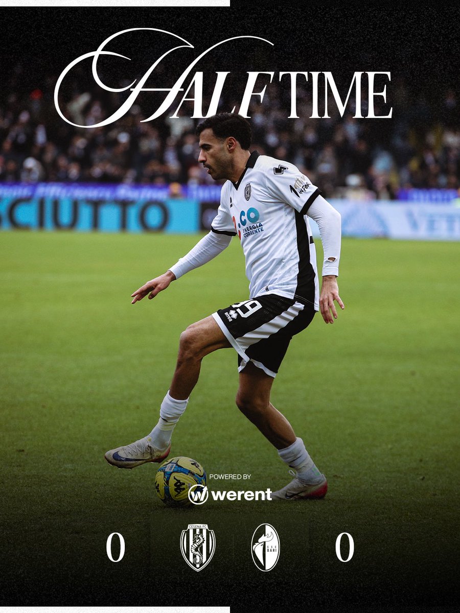 calciocesenafc's tweet photo. ℎ𝑎𝑙𝑓 𝗧𝗜𝗠𝗘 ⏸️ 𝟎 - 𝟎
Reti bianche all’intervallo, forza ragazzi 💪🏼
Powered by Werent
#DAIBURDEL #CesBar https://t.co/LHwbf3B31D