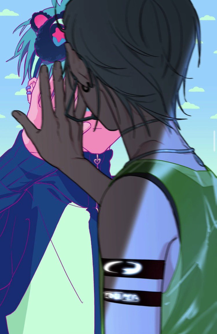 no_w_here70's tweet image. Decora is still insane to me, esp when it has been shown 2 connect 2 te storyline - like who tf else would b leaving kiss marks down Ivan’s neck? They’re both decked out in each other’s merch n Till is mate guarding - ntm the bandages r coverng the placed cracks on the Karma art