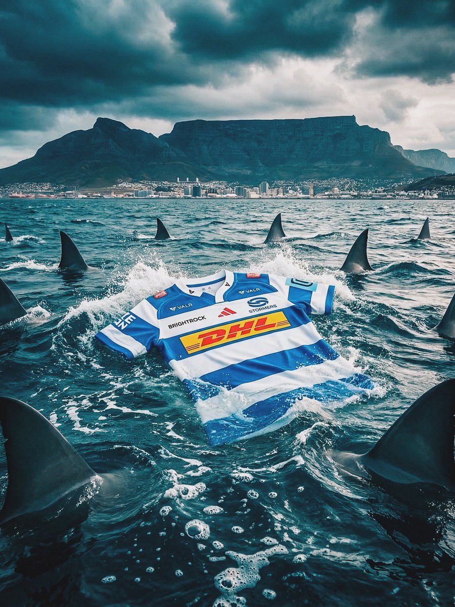 Cape Town waters… Unfriendly today. 🦈⚡️

<a href="/Vodacom/">Vodacom</a> #URC | #STOvSHA