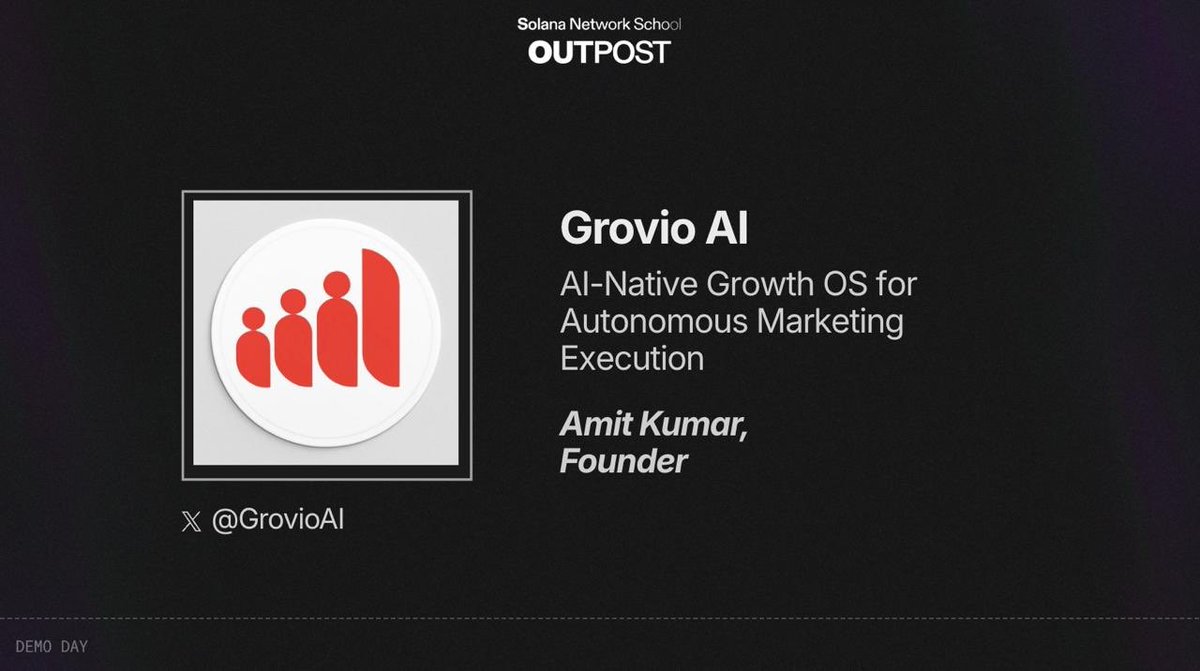 Shipping ⚡️is our routine .

We are all set to meet &amp; share demo  about <a href="/GrovioAI/">Grovio AI</a> with <a href="/SuperteamMY/">Superteam Malaysia</a> at <a href="/ns/">NS</a> ! Along with other exciting Solana based products.

Cc <a href="/W_Han_01/">Han | SuperteamMY</a> <a href="/m_onchain/">marianne</a>