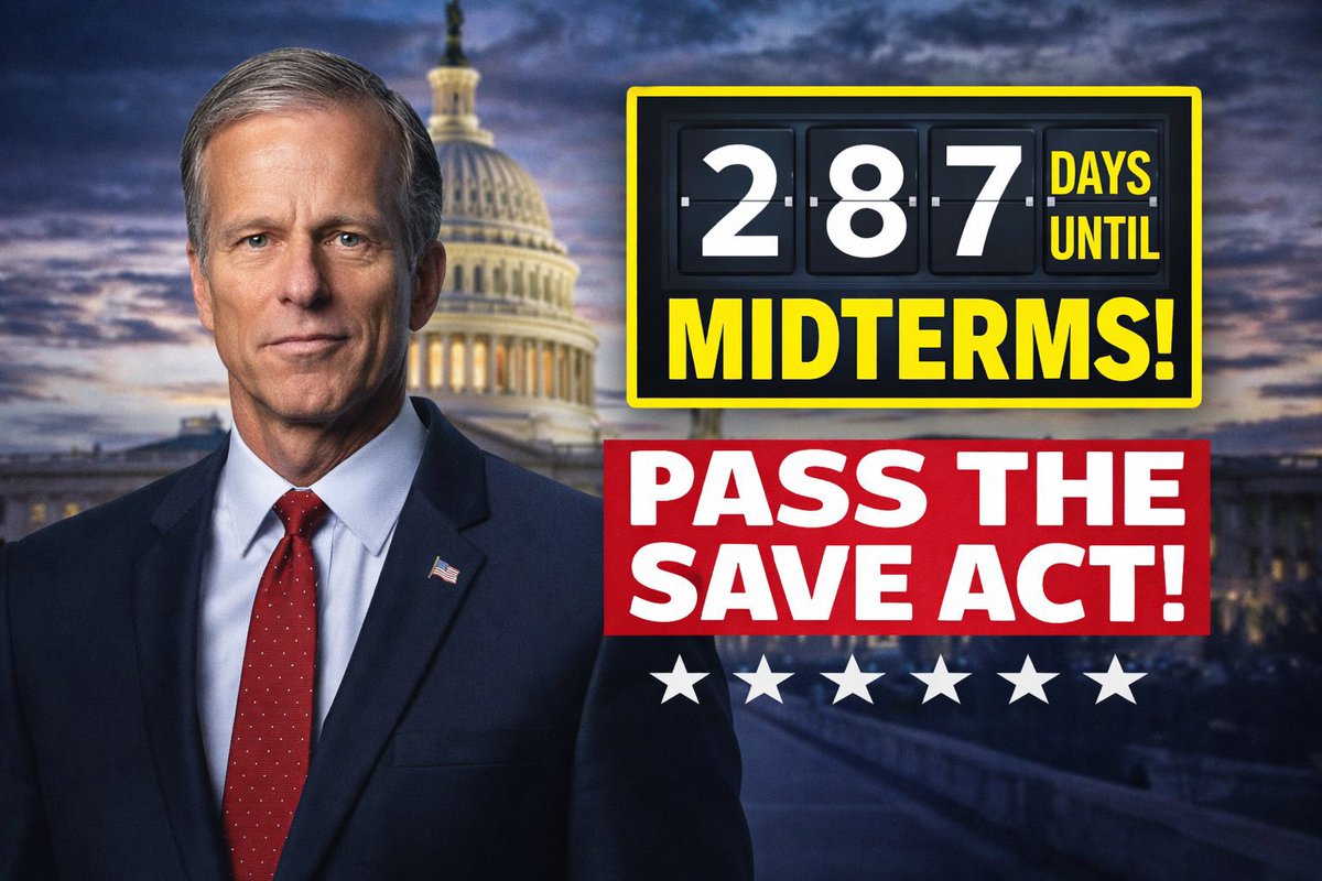 1Nicdar's tweet photo. Pass the SAVE Act! 

WTF are you waiting for @LeaderJohnThune ? https://t.co/2gLjm0ZC1a