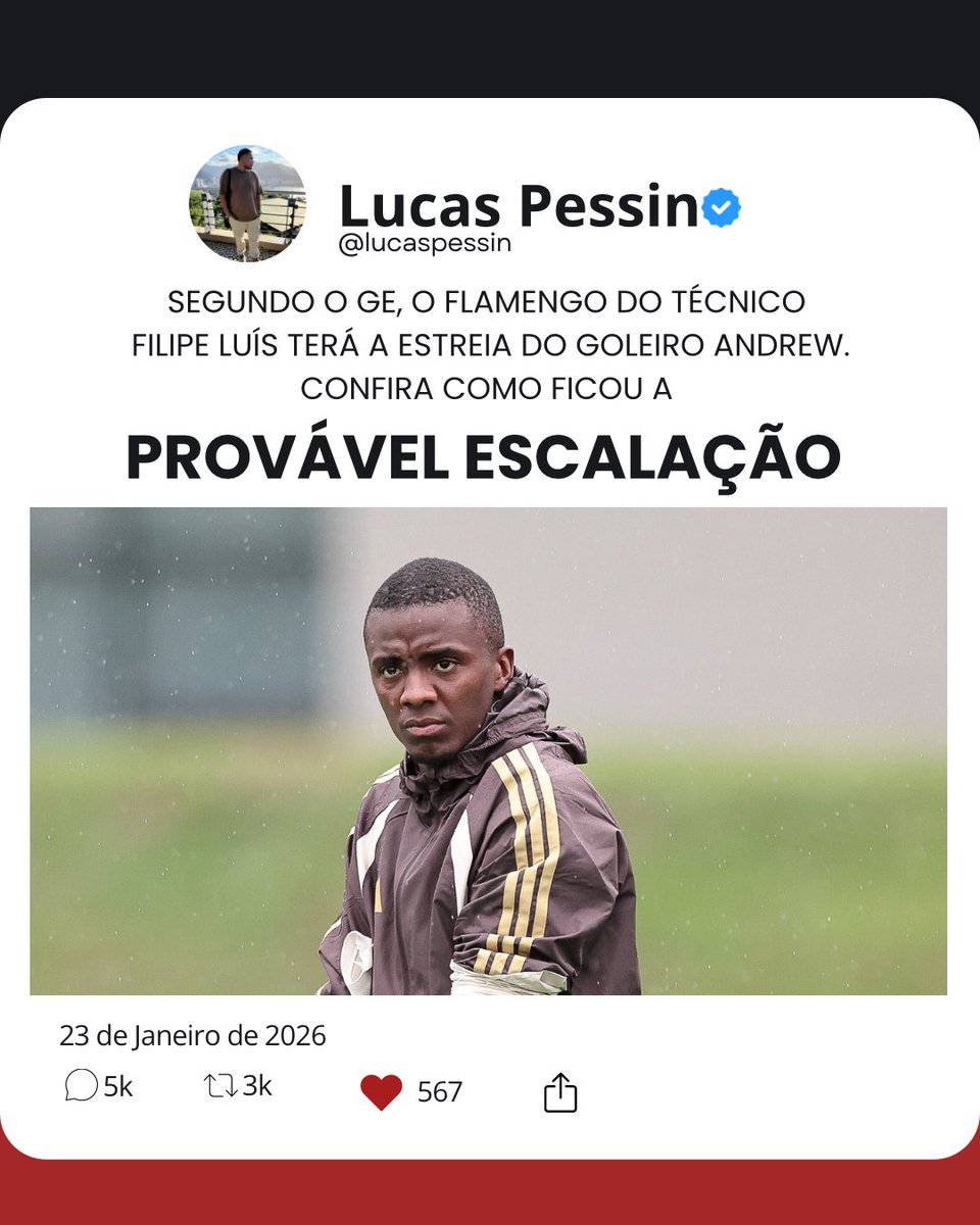 Andrew; Varela (Royal), Léo Ortiz, Vitão, Daniel Salles; Pulgar, Evertton Araújo, Carrascal; Luiz Araújo (Plata), Samuel Lino (Cebolinha) e Pedro (Bruno Henrique).

📸: Gilvan de Souza/CRF

#flamengo #andrew