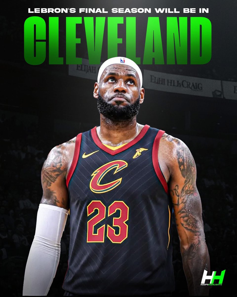 Hoopss's tweet image. The Cleveland Cavaliers are reportedly open to bringing LeBron James home for his final NBA season the place where it all began. 🏀👑