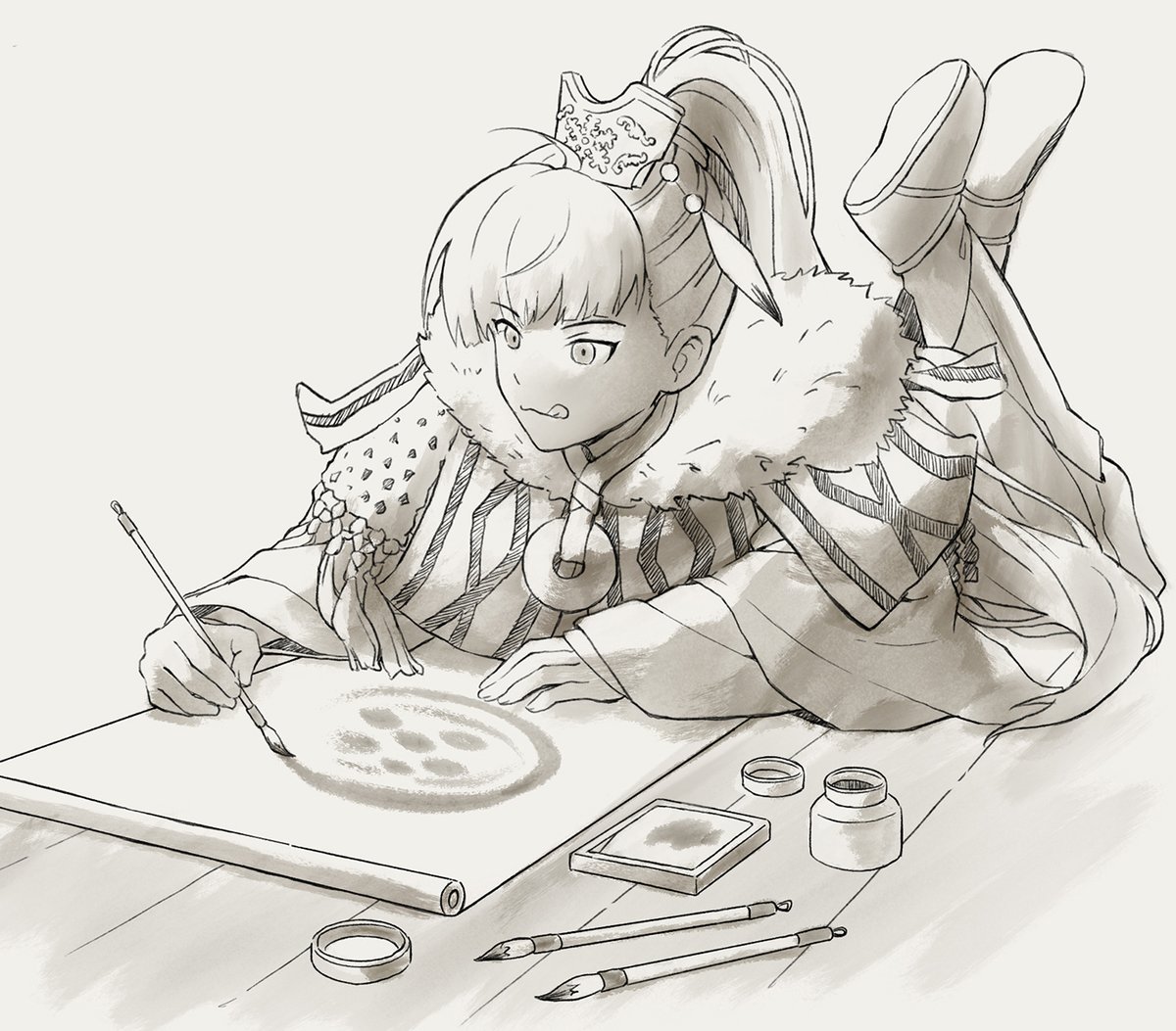 【絵】初めてのProcreate
#ThunderboltFantasy #サンファン 
#東離劍遊紀 #任少游