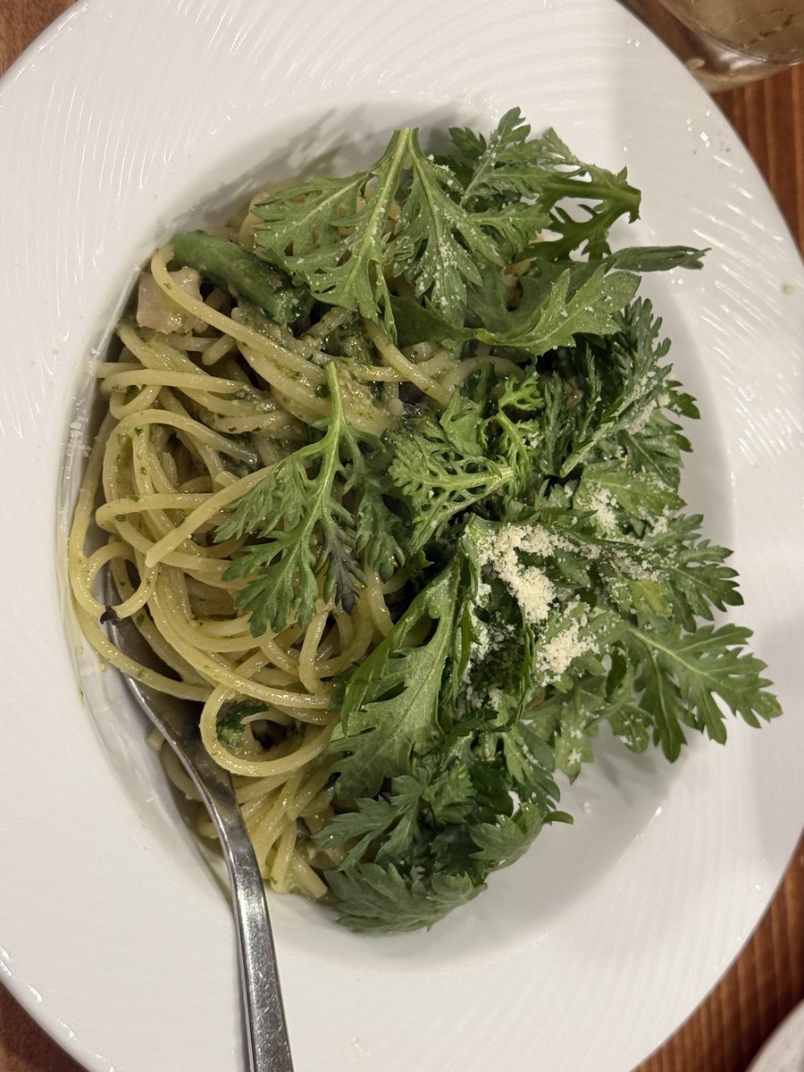 春菊のジェノベーゼパスタうまし