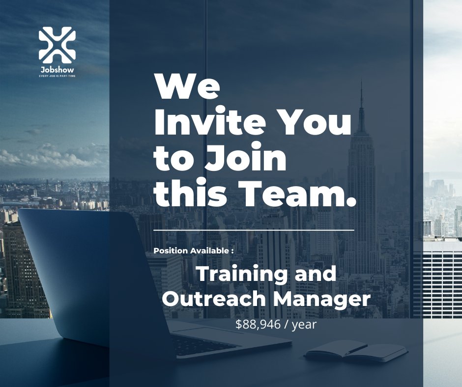 JobshowInt's tweet image. We’re inviting qualified professionals to apply for a Training and Outreach Manager role. - $88,946/year
View full details &amp;amp; apply here:jobshowint.com/jobs/696d74f44…
@Finance News @CatWorkers