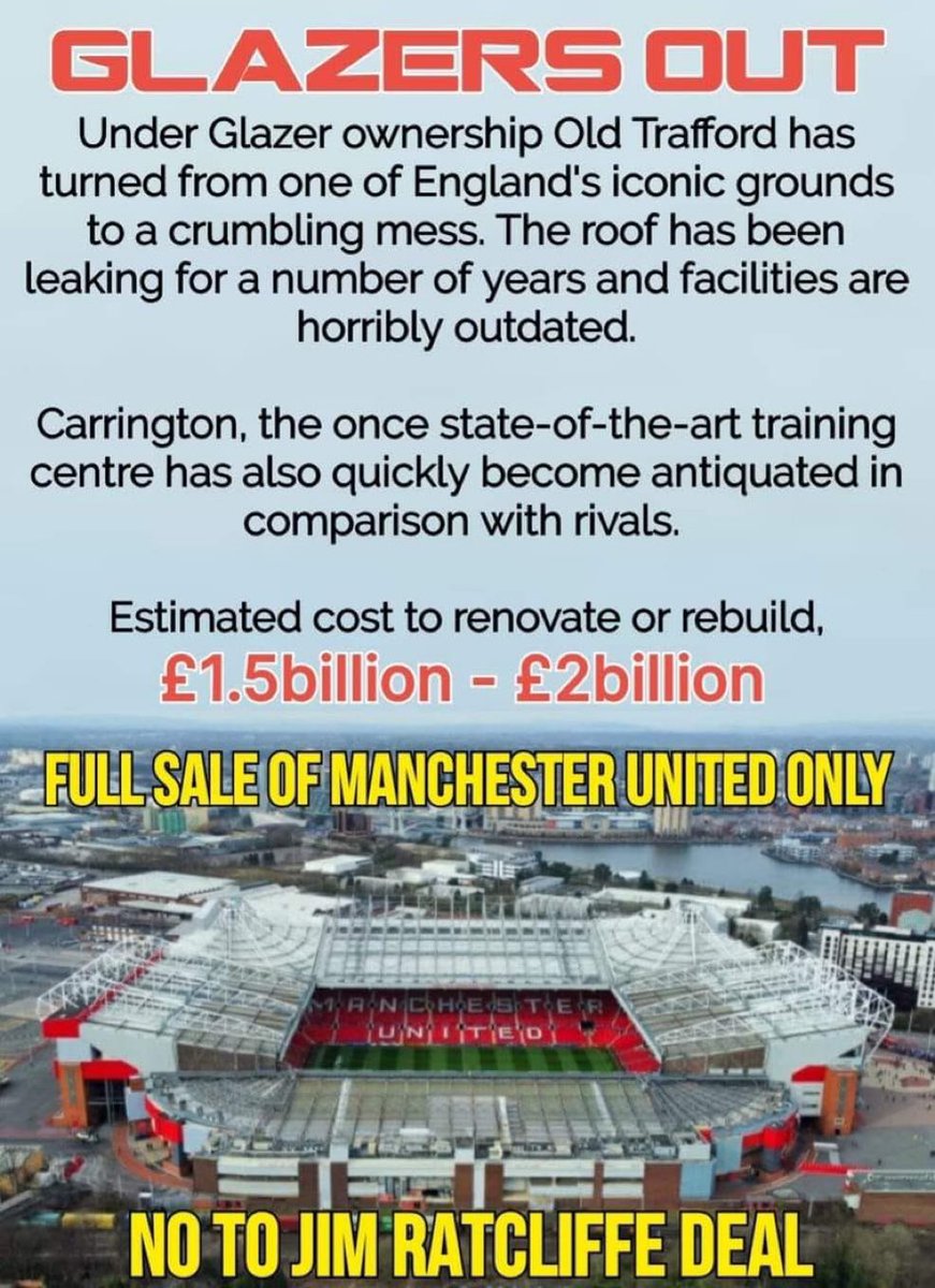 hyamsaaron's tweet image. #GlazersAndIneosOut 
#RatcliffeOut 
#BerradaOut 
#WilcoxOut 
#VivellOut
 #UnitedIsBroken 
#FullSaleOnly