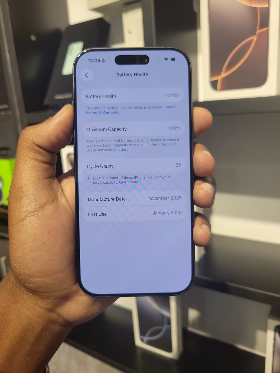 🔥 DEAL PHONE ALERT 🔥
📱 iPhone 17 – 256GB
✅ CC: 25
🔋 Battery Health: 100% 💯
💰 Ksh 105,000/=
🎁 Comes with 6 months warranty
🎁 Free cover &amp; screen protector
🚀 First come, first served!