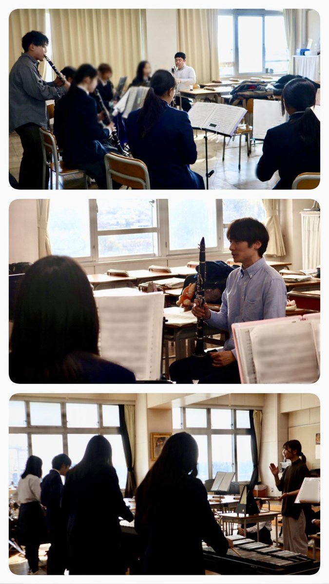 Blitz_winds's tweet photo. 【綾瀬市 楽器別講習会】

本日は神奈川県綾瀬市で木管楽器・打楽器の講習会でした🎷🥁

普段の練習のなかで出てきたお悩みに応えながら、基礎的な奏法を中心に取り組みました🙌🏻

#ブリッツフィル #吹奏楽 https://t.co/Jfhp4aIxNg
