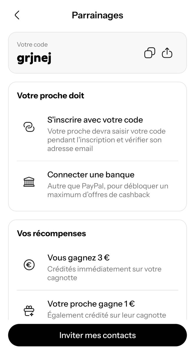 BasaloCorinne's tweet photo. Parrainage code a saisir ⚠️

- Joko : grjnej
- Poulpeo : 9akqab
- Beebs : CORINFL3GP
- WeWard : FideleChameau0611
- Macadam : M8P7GM

Également sur Vinted et Boursobank, si intéressé me contacter. https://t.co/9cgjcCkyU9