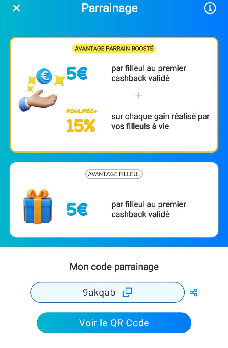 BasaloCorinne's tweet photo. Parrainage code a saisir ⚠️

- Joko : grjnej
- Poulpeo : 9akqab
- Beebs : CORINFL3GP
- WeWard : FideleChameau0611
- Macadam : M8P7GM

Également sur Vinted et Boursobank, si intéressé me contacter. https://t.co/9cgjcCkyU9