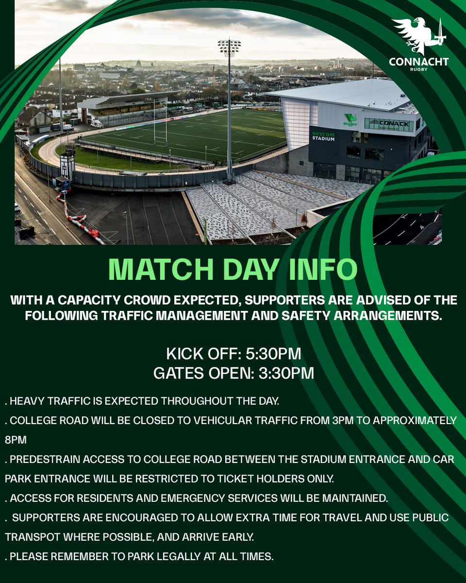 connachtrugby's tweet image. Important ℹ️ahead of the game.

#CONvLEI | #BKTURC