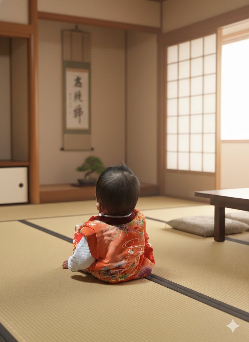 puuboru's tweet photo. ひい婆ちゃんが30年以上前に私のために作ったちゃんちゃんこ、物持ち良すぎて息子に継承されたんだが……🤣 https://t.co/qX6mYpPVya