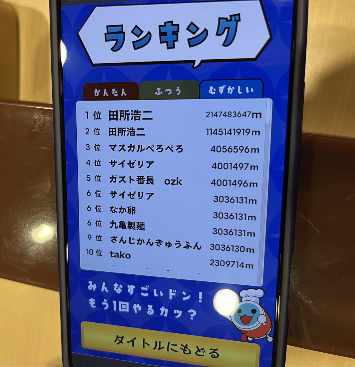 katotin0216's tweet photo. ガストのミニゲームランキングやばすぎWWWWWWWWWWW https://t.co/1nkBxyaACj