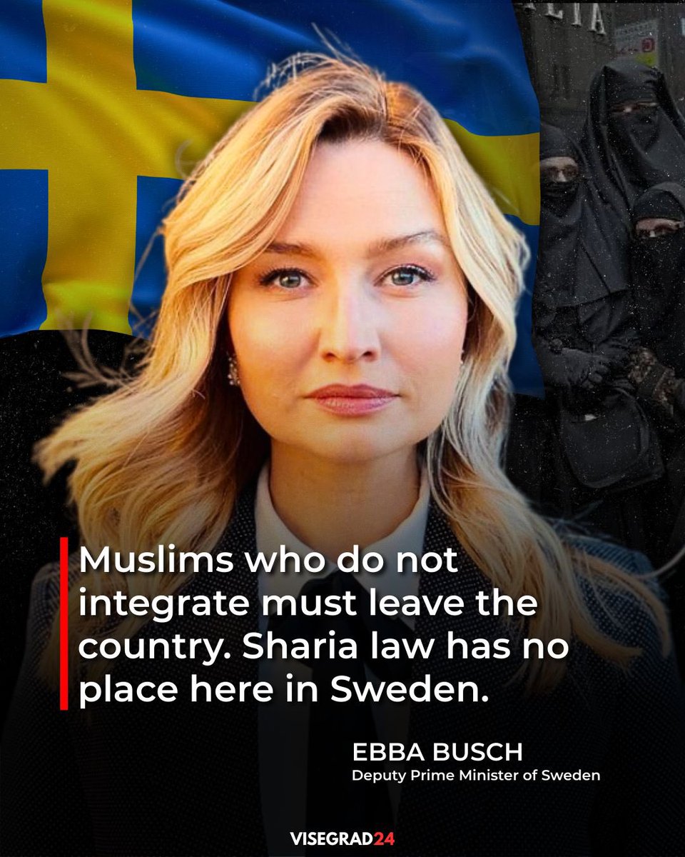 visegrad24's tweet image. The Deputy Prime Minister of Sweden is taking a strong stance against Islamists. 🇸🇪