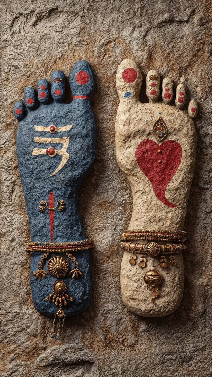 Touch Mahadev and Parvati Ji feet with this 🙌 emoji.