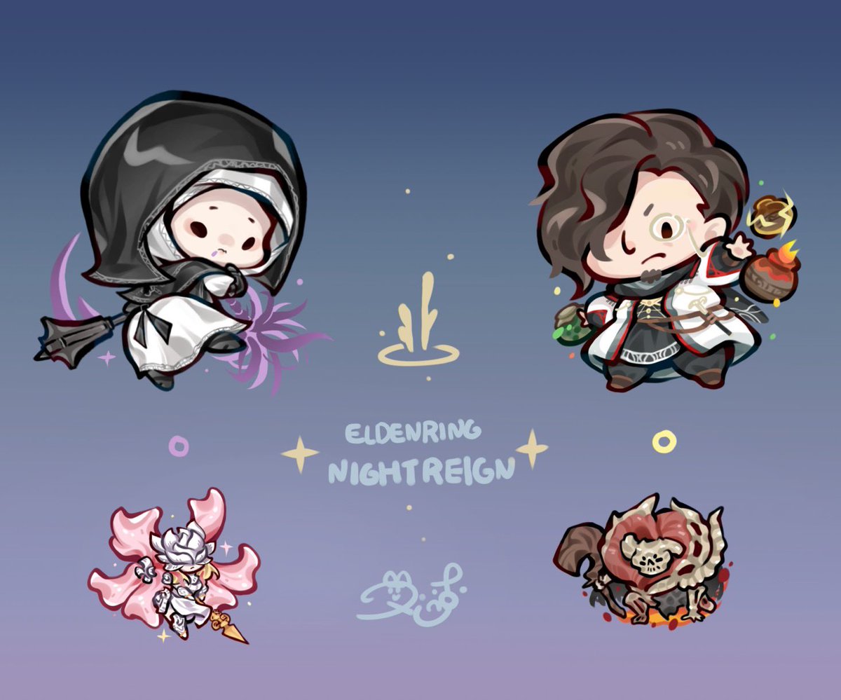 送葬者&amp;學者!

 #ELDENRING #NIGHTREIGN
#黑夜君臨