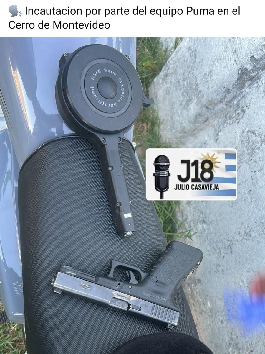 En el Cerro de Montevideo la policía incauta pistolas con cargadores circulares de 50 proyectiles. Armas pensadas para hacer mucho daño, rápido y sin margen de error.
Pero tranquilos. El problema urgente es la letra de una murga o la libreta vencida del ministro del Interior.