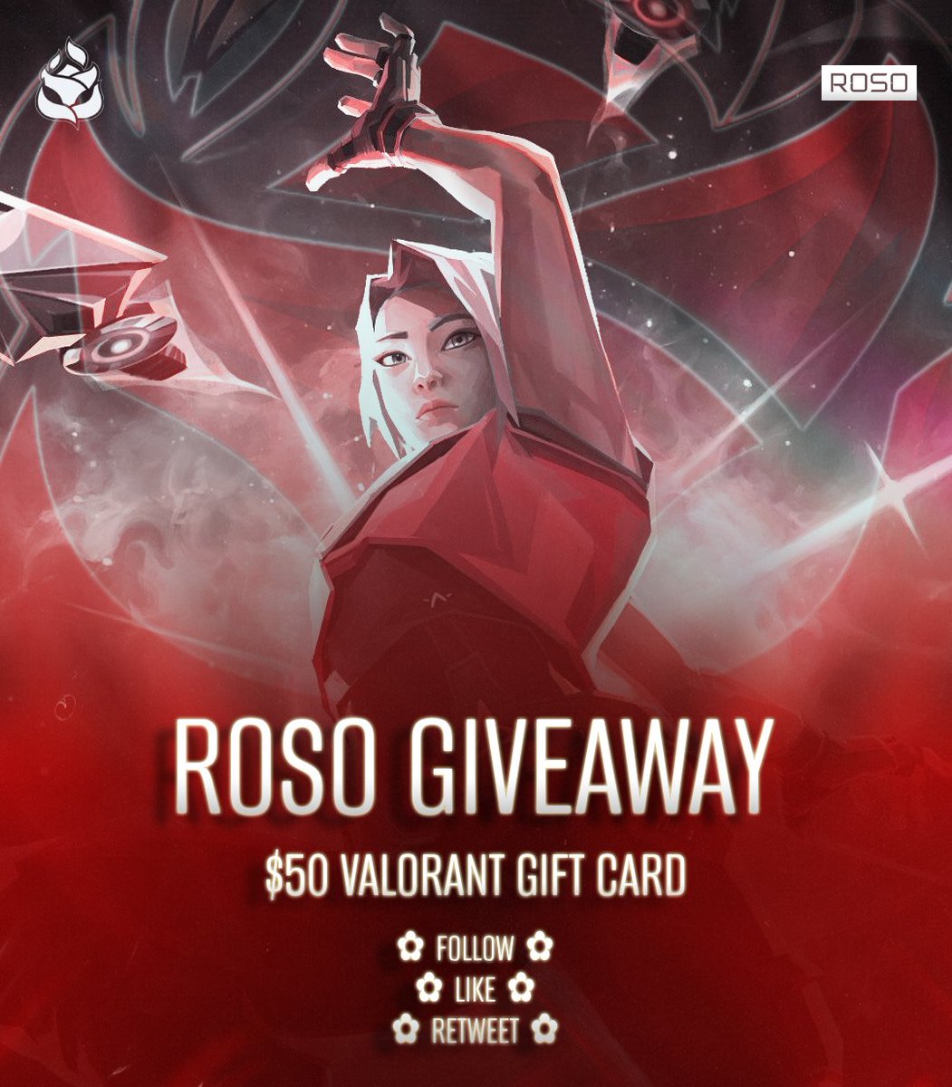 ❀ For those wanting the new Reaver 3.0 bundle, or want to save up for some new skins... ❀

ROSO 🌹 is giving away a $50 VALORANT Gift Card!! 

In order to enter:
ꫂ❁ Follow <a href="/RosoideaeGG/">ROSO</a> 
ꫂ❁ Like &amp; Retweet
ꫂ❁ Tag 2 Friends
ꫂ❁ (Optional) Check out our discord server, link