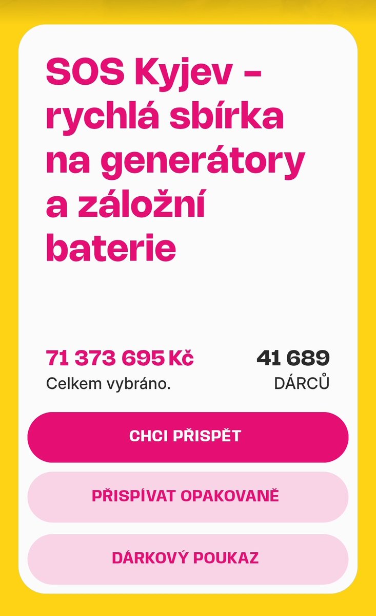 SOS Kyjev pořádaný <a href="/DarPutinovi/">Dárek pro Putina</a> trhá rekordy