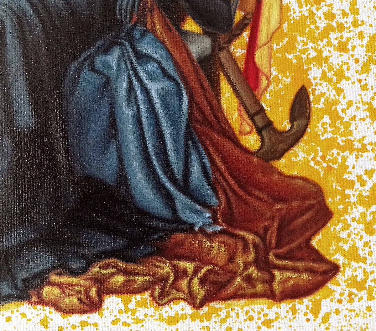 Passion (Paula Winterfeldt) 
Öl auf Leinwand, 40 x 30 cm 
#PaulaWinterfeldt #Passion #Leidenschaft #DeutscheFlagge #DeutscheFahne #schwarzrotgold #Deutschland #Patriotismus #Segelschiff #segeln #sailing #Anker #Oelmalerei #Malerei #painting #oilpainting #MalereiMarcelHeinze