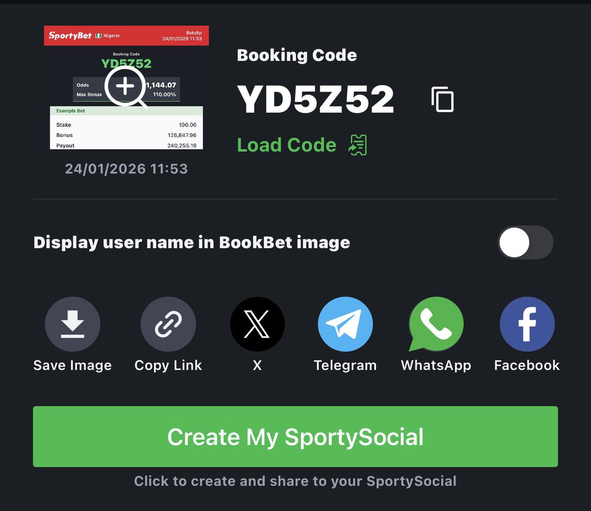 SportyBetR78326's tweet photo. YD5Z52 https://t.co/Bpkv9ZHcTR