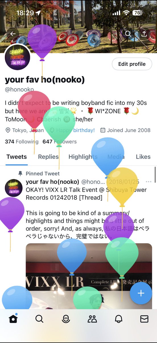 honooko's tweet image. Balloon Day, I’m 38~