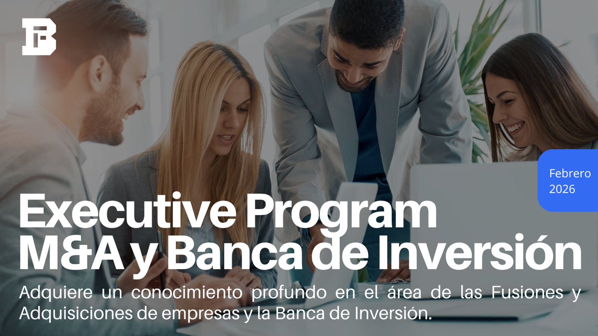 befinanceschool's tweet photo. Con este #executiveprogram adquirirás una comprensión amplia del análisis económico-financiero, los mercados de capitales como herramientas de financiación empresarial y todo tipo de operaciones.

🔹Inicio 27 febrero 2026

¡Inscríbete!👉https://t.co/GGEj15VQSu

#befinance #M&amp;A https://t.co/Hu9XpSBPUI