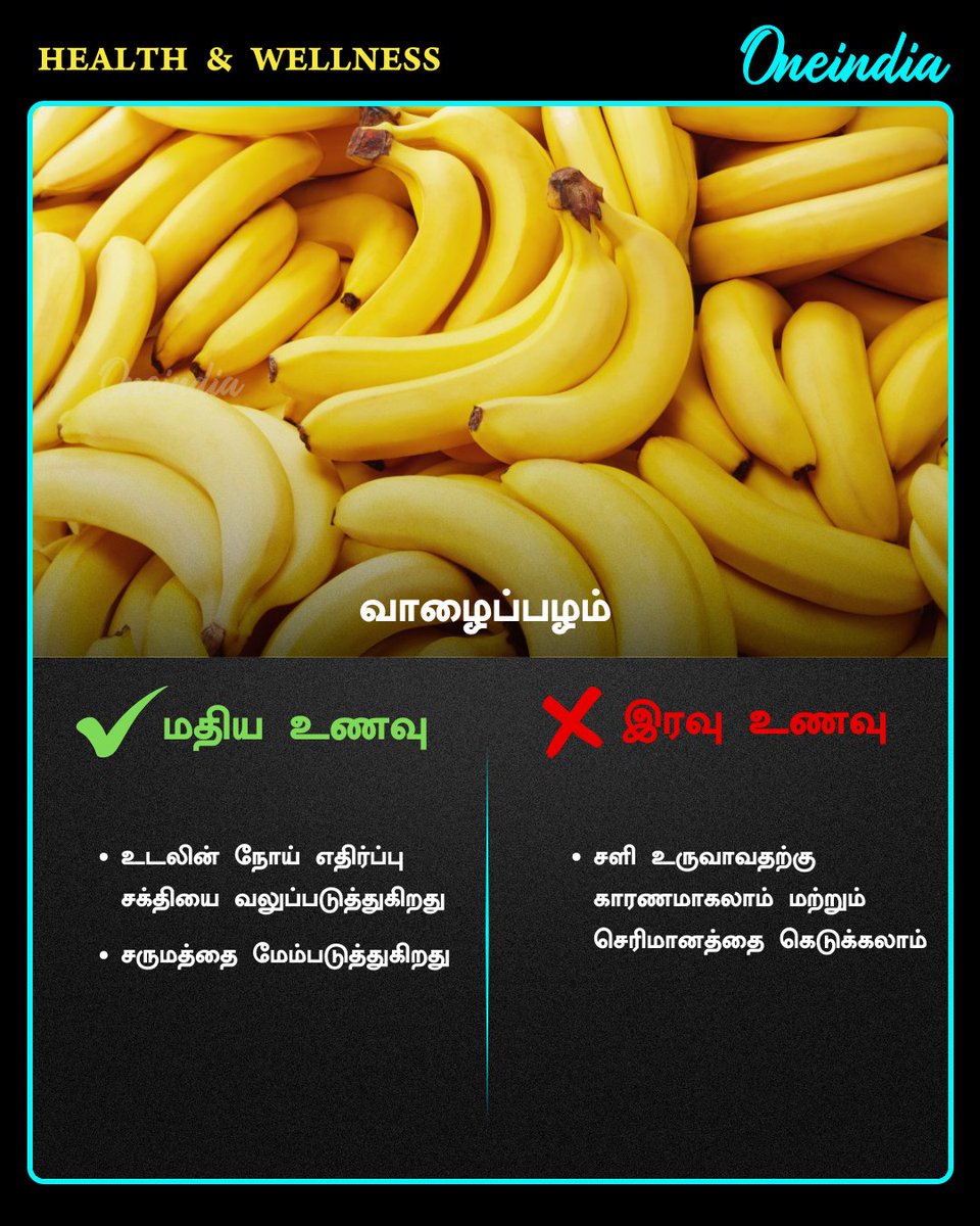 thatsTamil's tweet image. ஆரோக்கியமான உணவுகளை எந்த நேரத்தில் சாப்பிடுவது சரியானது?

#HealthandWellness #HealthyFoods #RightTime #Fruits #Nuts #Oneindia #OITamil