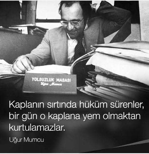 Eğdirilemediği için kırılan
tüm doğrulara selam olsun...
#UğurMumcu