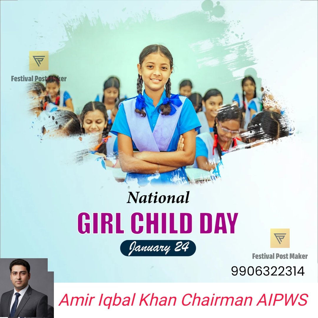 amir__khan86's tweet photo. On #NationalGirlChildDay, I stand for every girl’s right to dream, learn, lead & shine. Empower a girl today & you empower a stronger, kinder nation tomorrow.
#GirlChild #EducateHer #EmpowerHer #EqualFuture https://t.co/iyHUnwTWpn