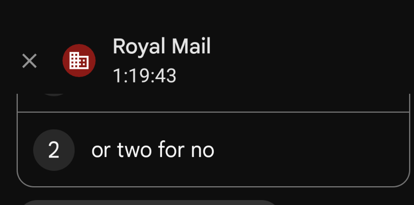 kevmcdougle's tweet photo. @RoyalMail had to give up https://t.co/YZJzxSvb70