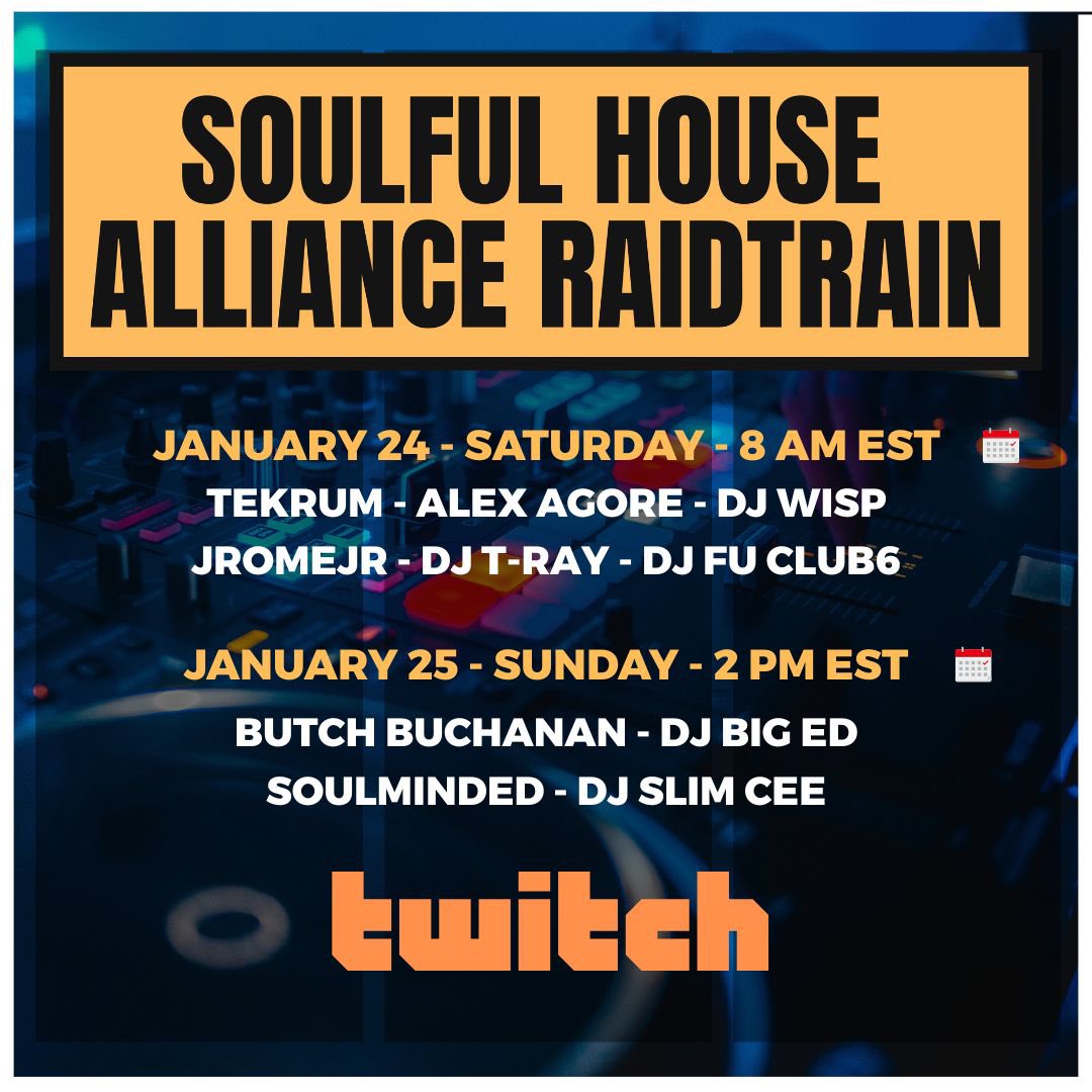 t3krum's tweet photo. #soulfulhousemusic 
#soulfulhousealliance 
#themorningfactory 
#twitchaffiliate 
#twitchdjs https://t.co/XdkzABW0hg