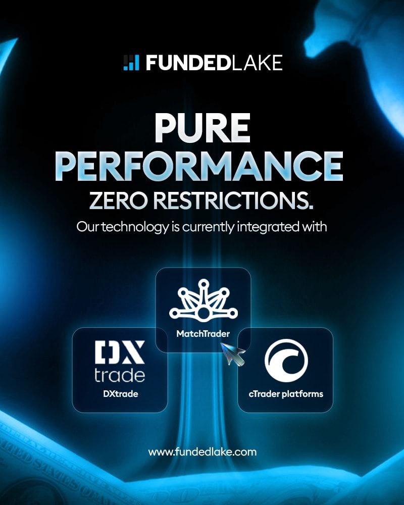Pure performance, no unnecessary limits.
Trade on DXtrade, MatchTrader, or cTrader through our GooeyTrade integration and focus on what matters most.

#FundedLake #PurePerformance #NoRestrictions #DXtrade #MatchTrader #cTrader #PropTrading