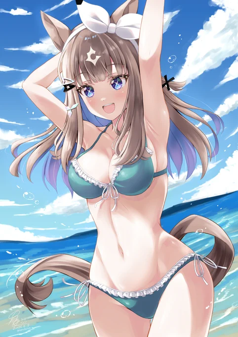 #くそ寒いので水着を貼る 鞍上ルメール