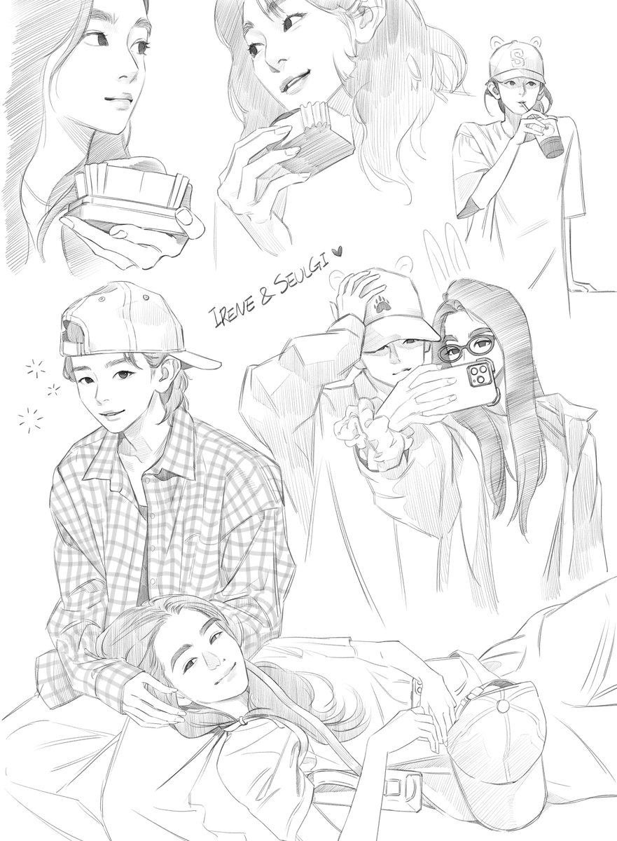 공간 효율을 위해 쓸데없는 공간을 줄여본 스케치🐻🐰