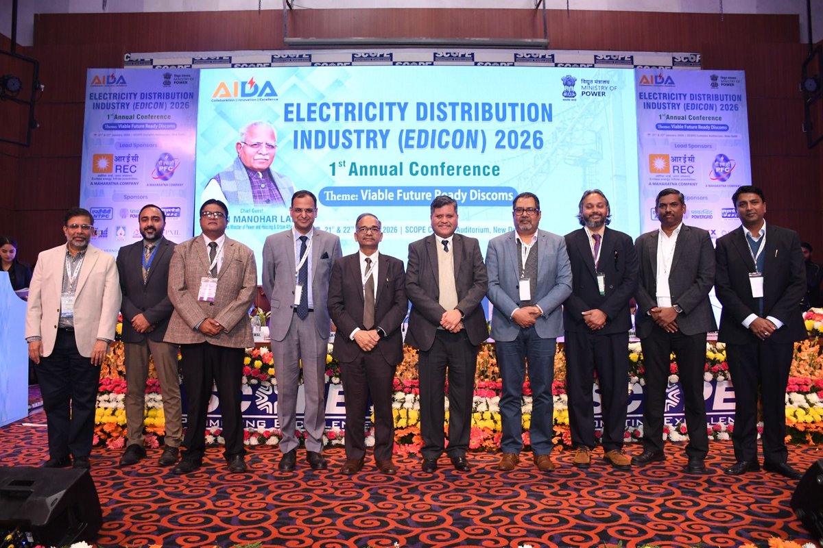 Electricalmirro's tweet photo. Smart meters are far more than billing tools. 
Speaking at EDICON 2026, Ashutosh Goel, CMD, @AEWLimited .

#SmartMetering #EDICON2026 #AlliedEngineering #SmartGrid #PowerDistribution #EnergyTransition #Discoms #DemandResponse #ElectricitySector https://t.co/yNJSAt8PIV