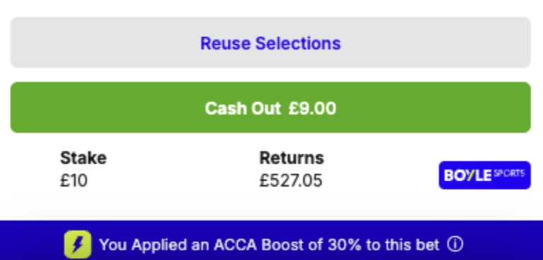 FootyAccums's tweet image. ✅ OUR 51/1 ONE GOAL EARLY PAYOUT ACCA IS PICKED AND PLACED!

👉 BEST PRICED with BOYLE Sports &amp;amp; their 30% Acca Boost HERE: footyaccums.bet/BoylesxPLGameO…

❤️ LIKE if you want to see our picks for today!

AD | 18+ | T&amp;amp;C’s Apply | GambleAware